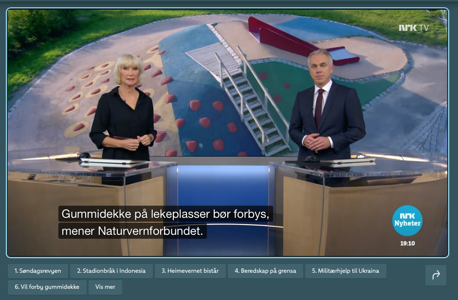 NLA - Om gummidekke på NRK