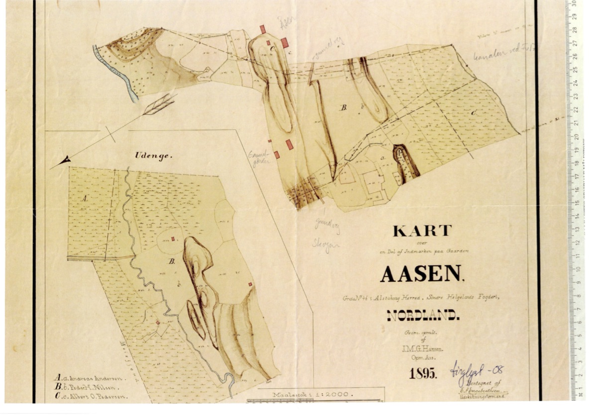1895 Kart over Aasen-kopi